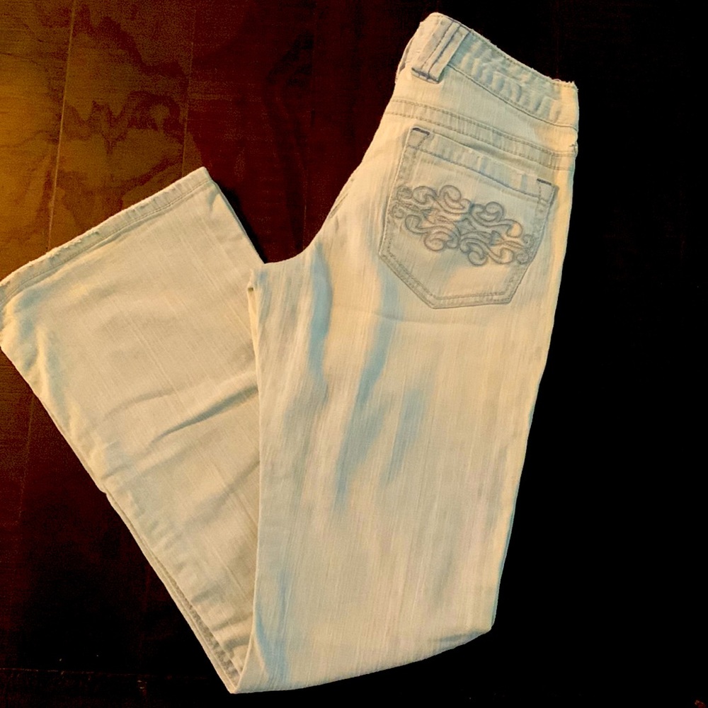 Juniors light wash jeans 7/8